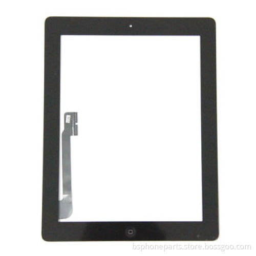 Original Touch Digitizer Screen with Home Button Flex and Adhesive, for iPad 3, Black